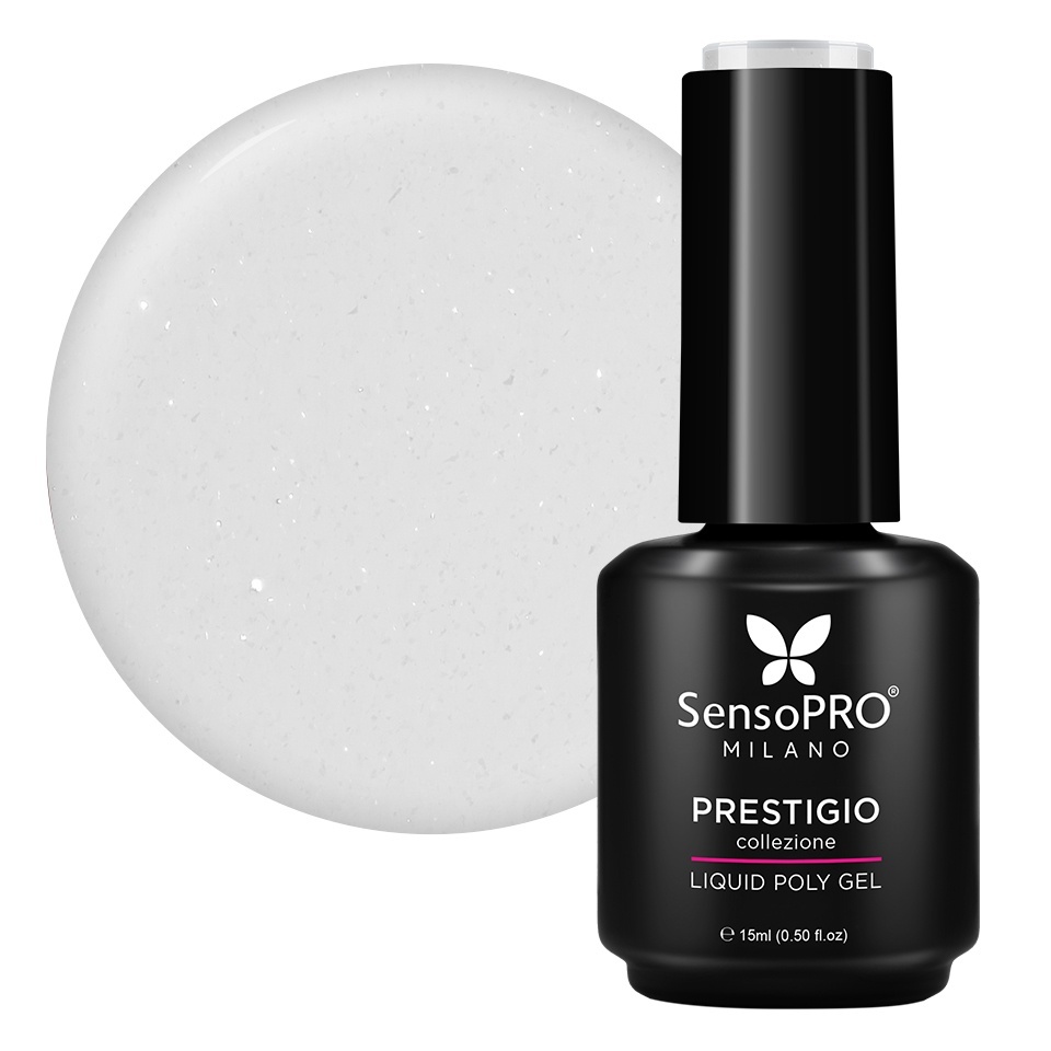 Polygel Lichid SensoPRO Milano PRESTIGIO, Milky Sheer, 15ml
