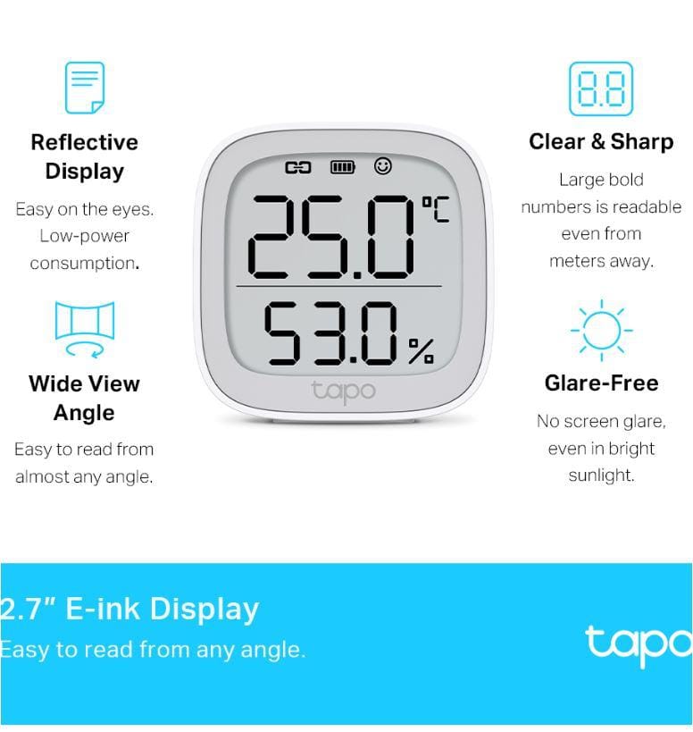 Senzor Smart TP-LINK Tapo T315 Temperatură și Umiditate WiFi - imagine 4