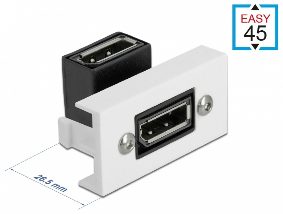 Modul Delock Easy 45 DisplayPort 8K, Alb