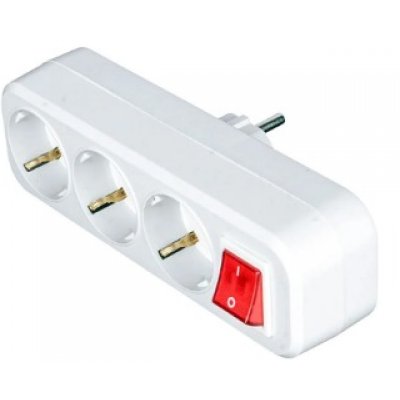 Stecher Triplu Schuko Starke, 16A, cu Întrerupător