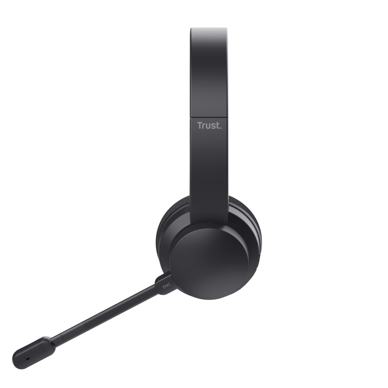 Casti Wireless Trust Ayda ENC Negru - Conectivitate Duala