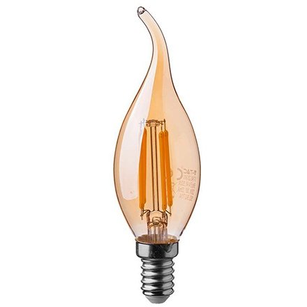 Bec LED V-TAC E14 4W Filament Alb Cald 2200K