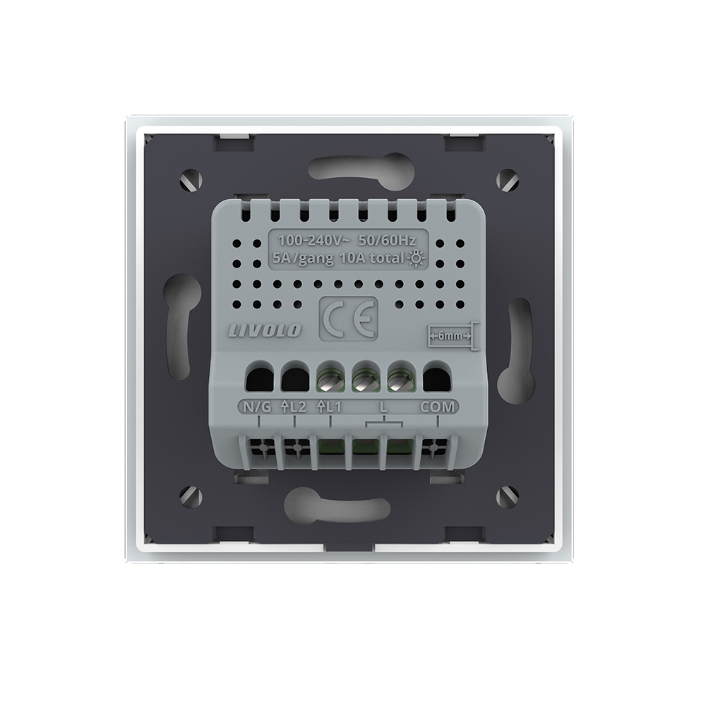 Buton Sonerie Touch LIVOLO, Sticlă, Design Modern - imagine 4
