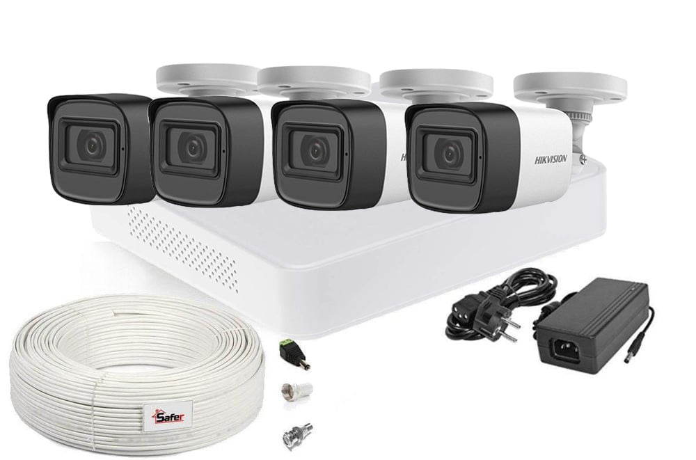 Kit Hikvision 4 Camere Full HD IR 30m