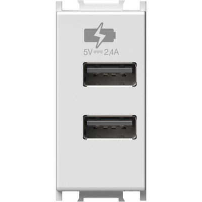Modul USB 2x5V 2.1A Alb TEM - imagine 1
