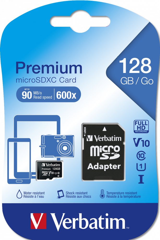 Card SD Verbatim 128GB Clasa 10 cu Adaptor - Stocare Rapidă - imagine 3