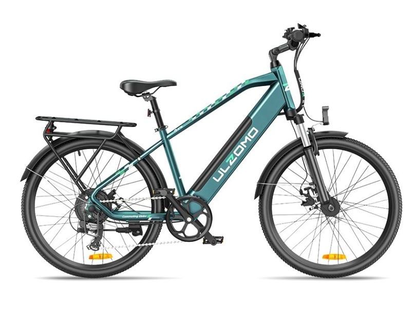 Ulzomo ULZM26-GR - Bicicletă Electrică 100km Autonomie