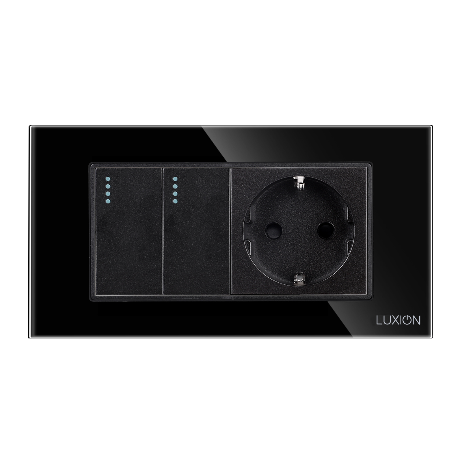 Intrerupator Dublu + Priza Sticla Luxion IP44 - imagine 6