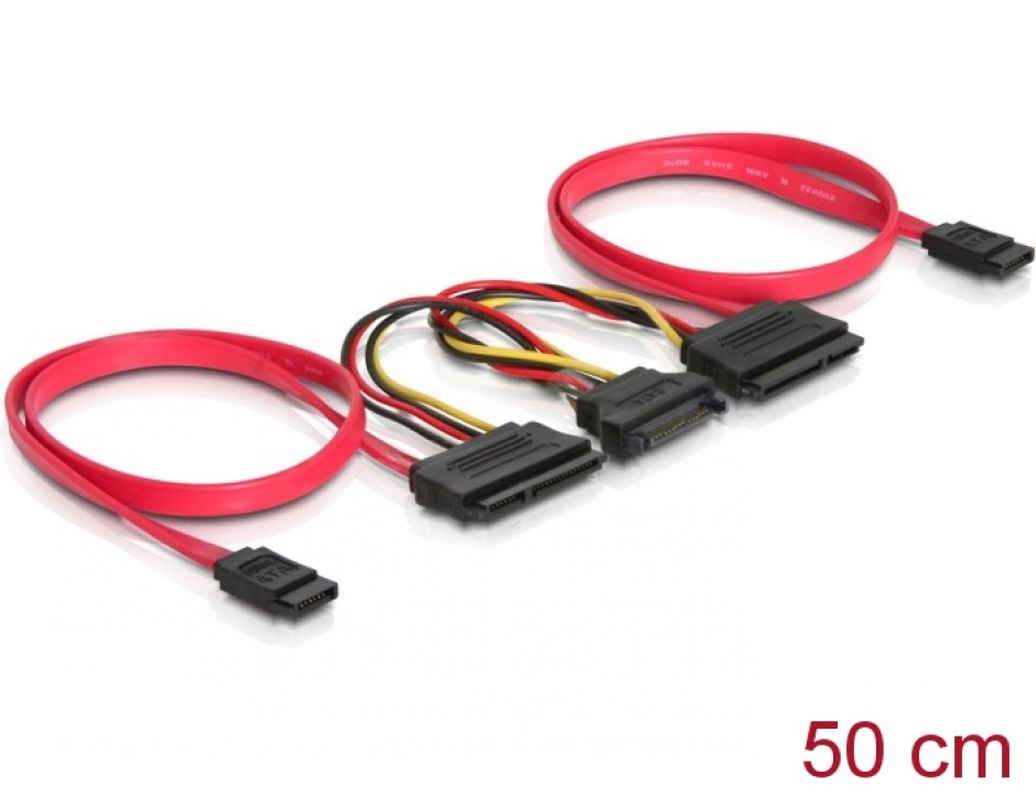 Cablu SATA Dual Delock 84356