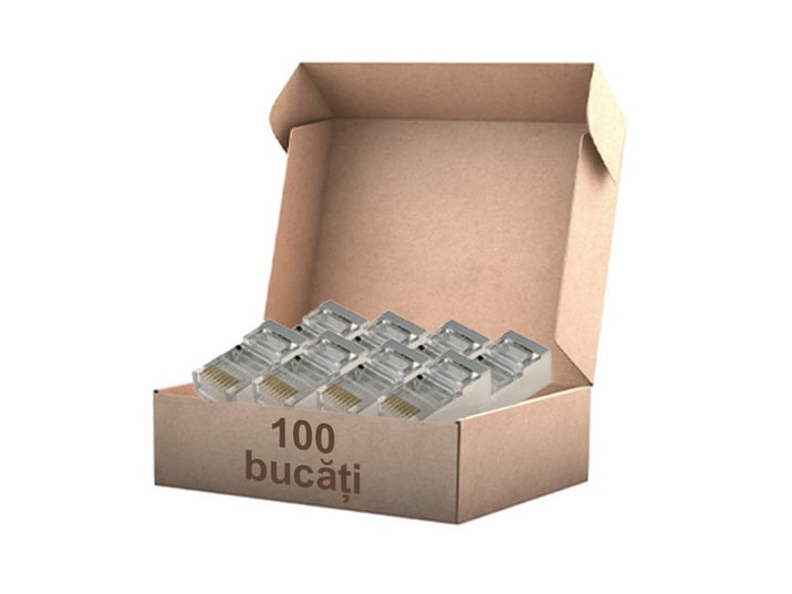 Set 100 Mufe RJ45 Safer cu Ecranaj Metalic
