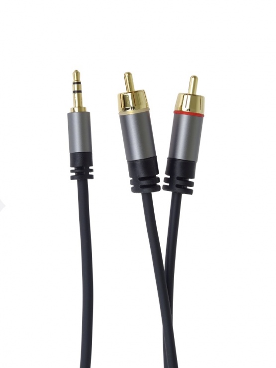 Cablu Audio Jack 3.5mm la 2 RCA, OEM, 3m