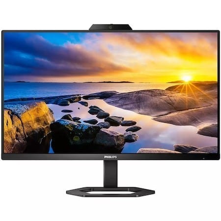 Monitor Philips 23.8" IPS cu Webcam USB-C Full HD Negru - imagine 2