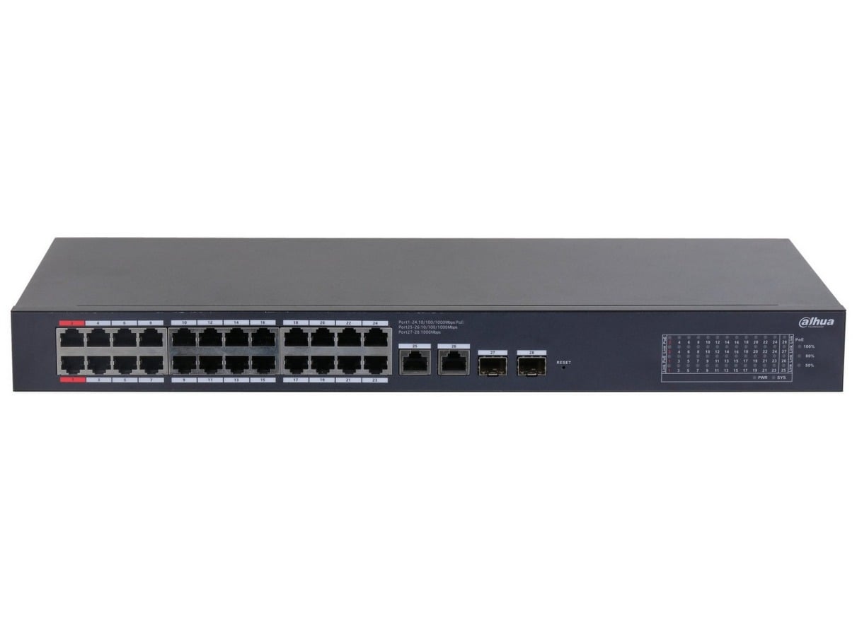Switch Dahua 28 Porturi PoE 240W Managed - imagine 1