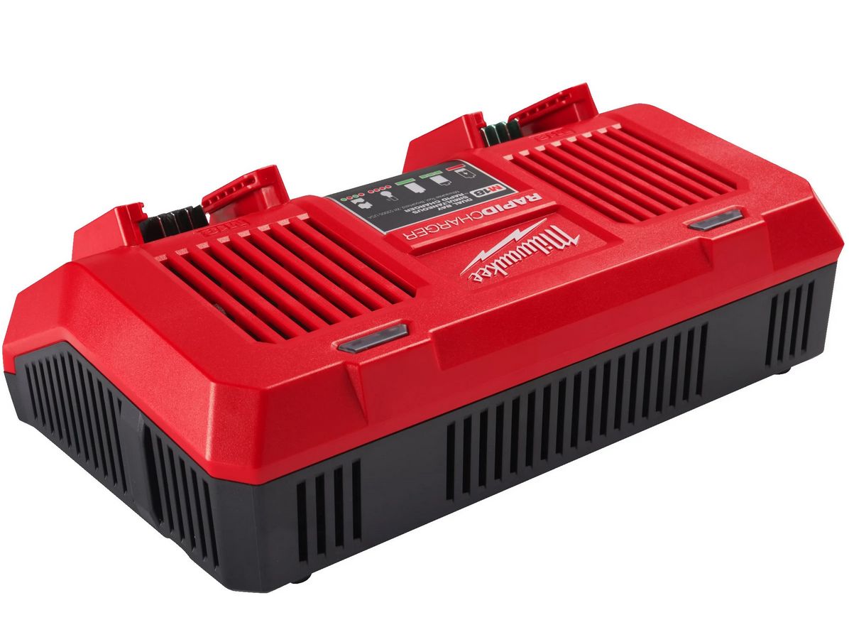 Încărcător dublu Milwaukee M18 DFC, 2 acumulatori simultan