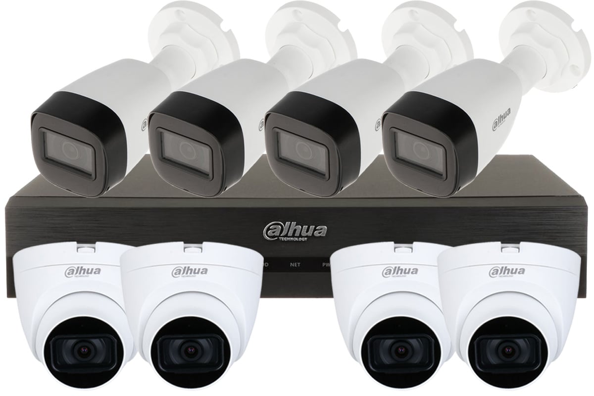Kit Supraveghere Dahua 8 Camere 5MP AI Detection