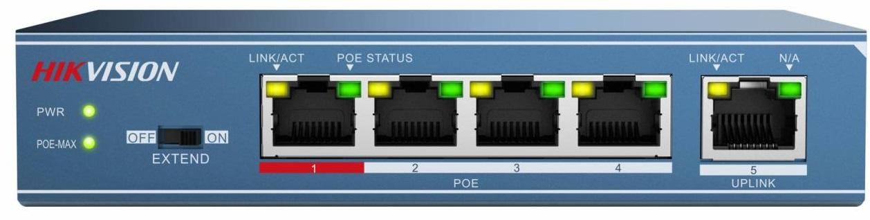 Switch Hikvision 4 Porturi POE - Alimentare Camere IP