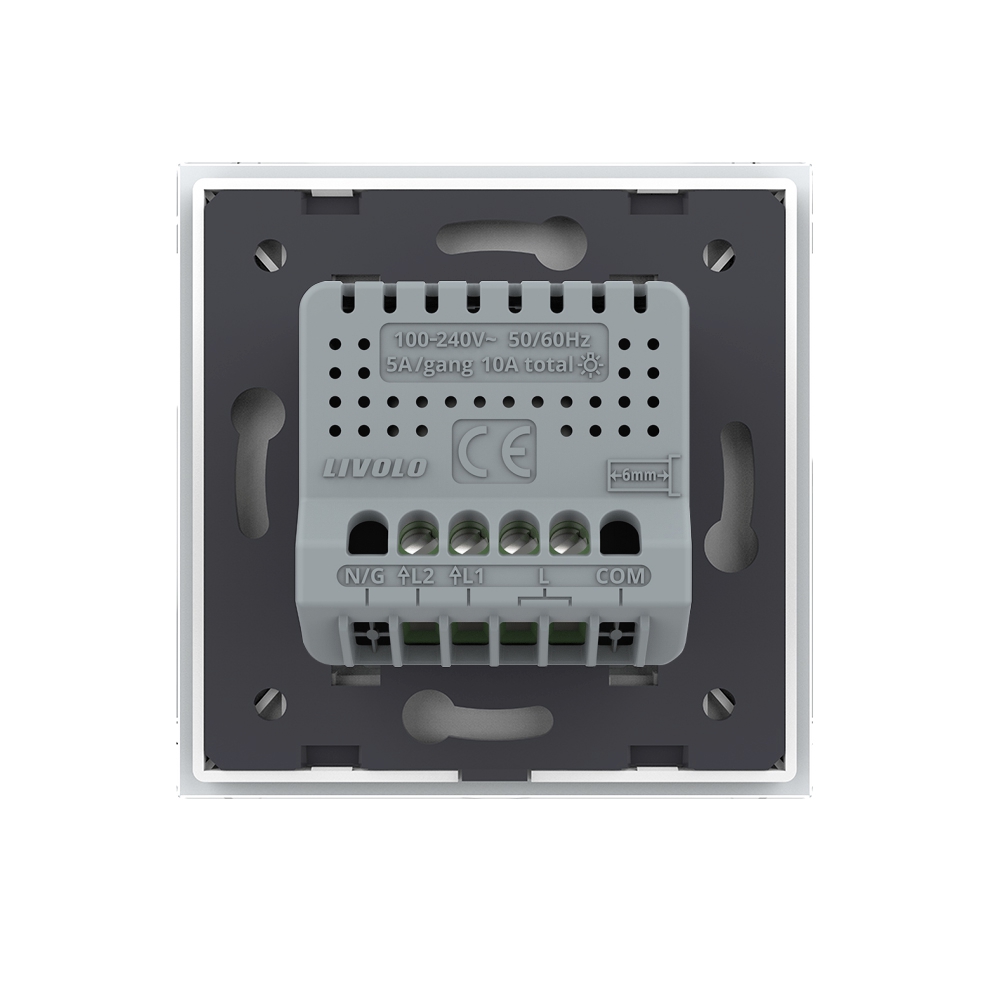 Intrerupator Dublu Touch Livolo Sticla - imagine 4