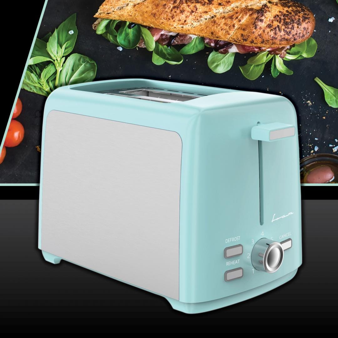 Prăjitor Pâine Fram FTP-8007SSGR 800W 2 Felii Verde - imagine 3