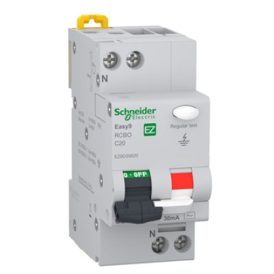 Intreruptor automat diferențial RCBO Schneider 20A, 1P+N