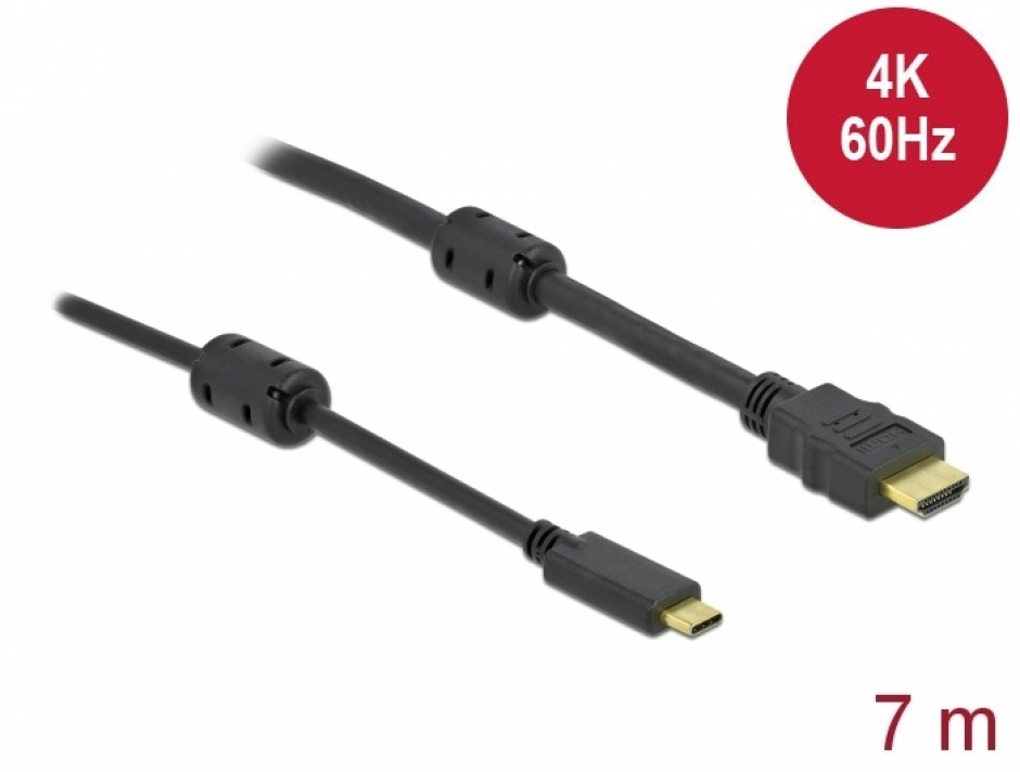 Cablu USB-C la HDMI 4K 60Hz, Delock, 7 m