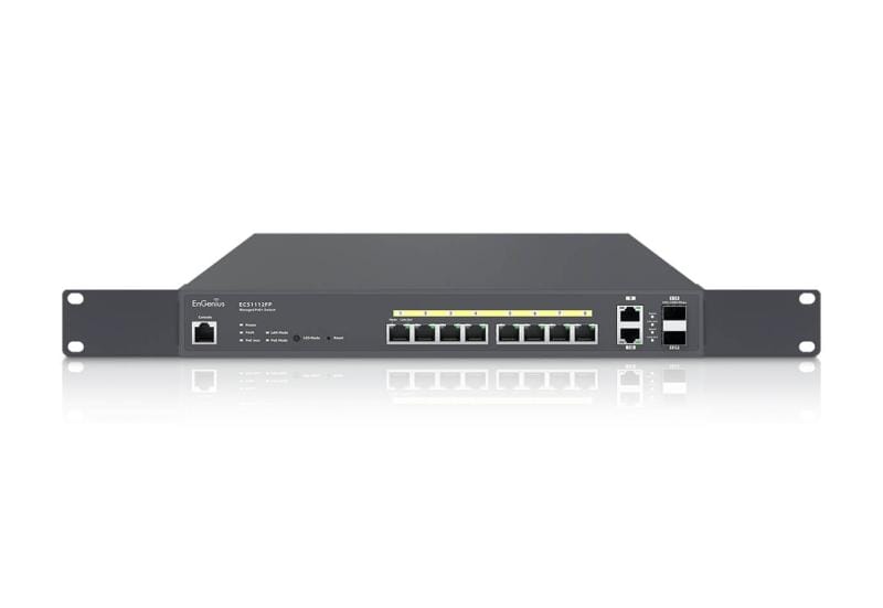 Switch EnGenius Cloud 12-Port PoE+ 130W GbE cu SFP L2+ - imagine 2