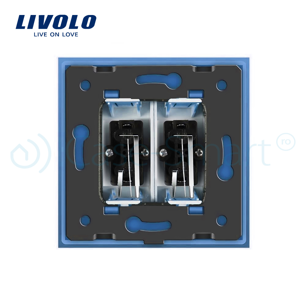 Priză Dublă Audio Livolo cu Ramă Sticlă - imagine 17