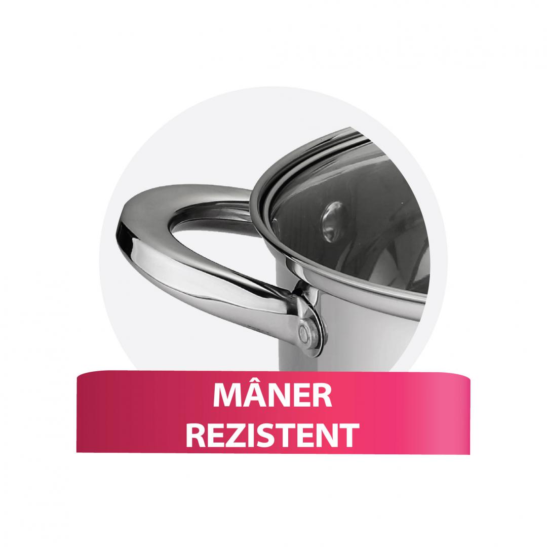 Set Oale Inox Heinner Madeline 10 Piese - Compatibil Inducție - imagine 6