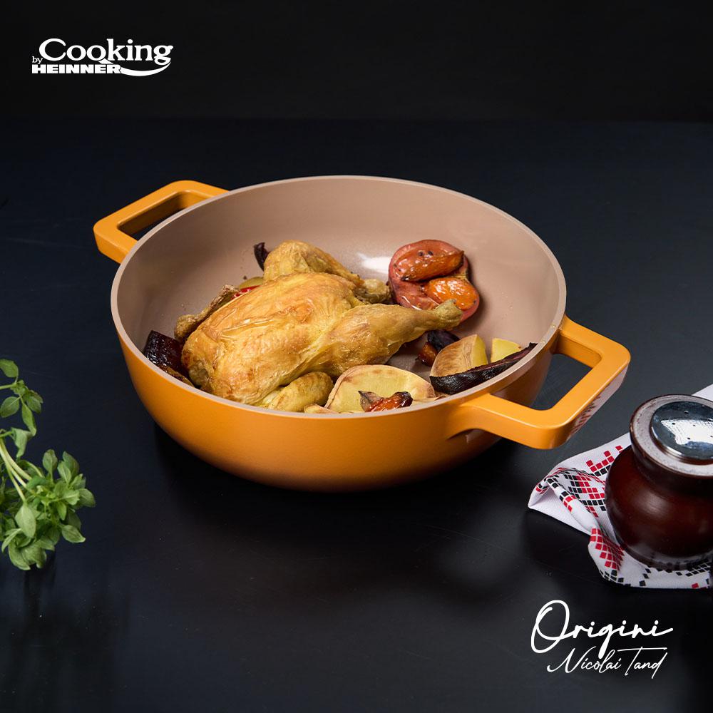 Cratiță Aluminiu Turnat 26cm 3.4L cu Capac - Heinner Nicolai - imagine 7