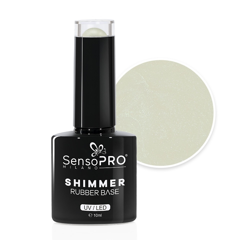 SensoPRO Shimmer Rubber Base #03 Milky White - imagine 2
