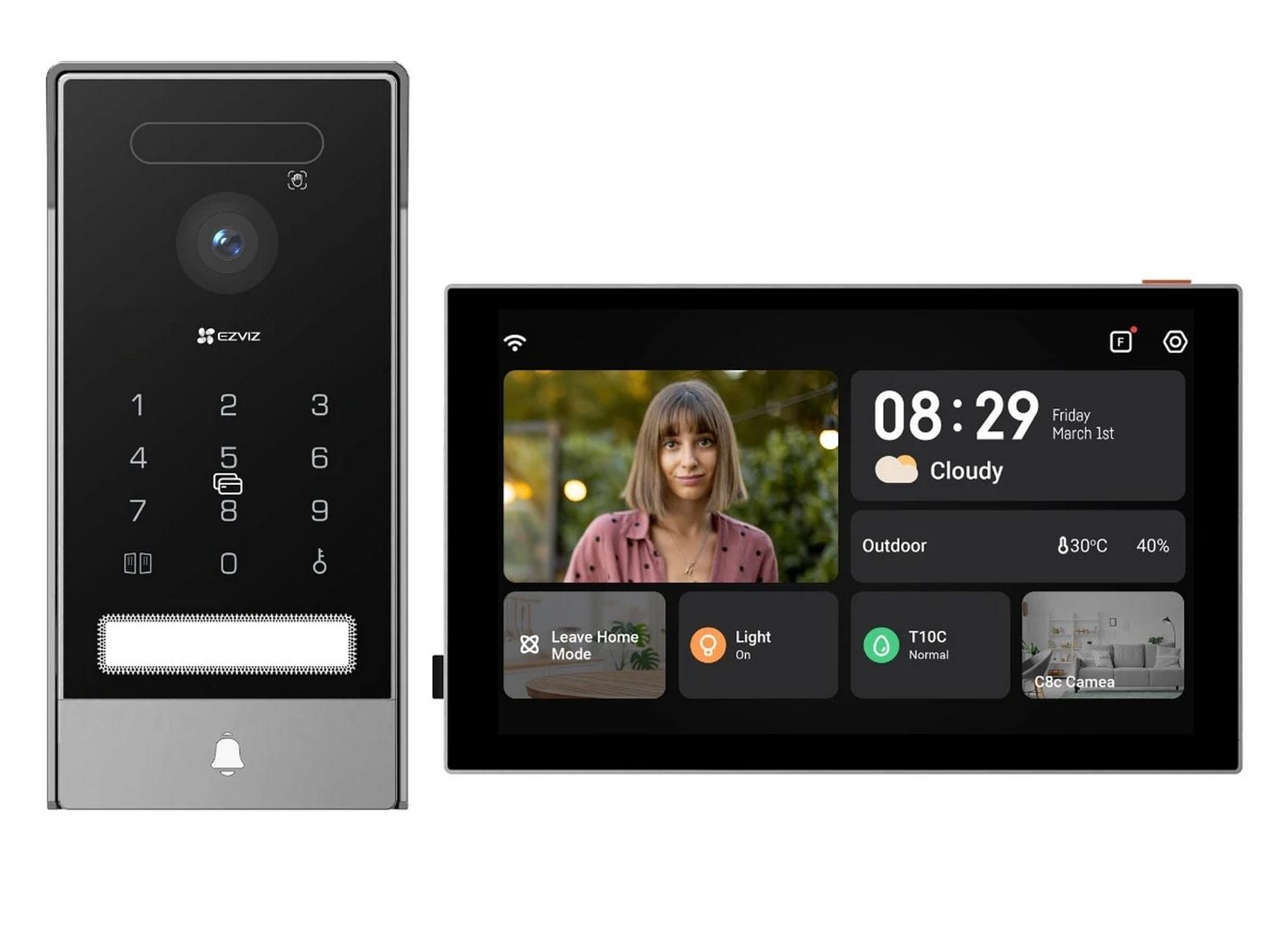 Videointerfon EZVIZ HP7-Pro 4K cu recunoaștere facială