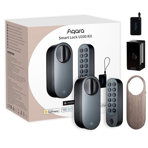 Aqara U200 Kit Yală inteligentă neagră Apple HomeKit