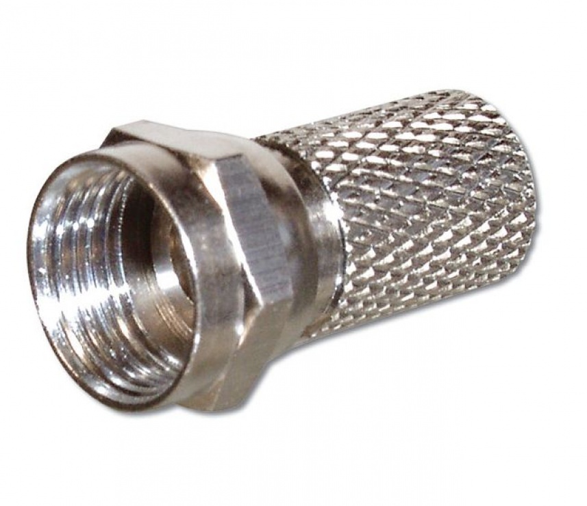Conector F antena KJR-22, zinc, 6,5 mm