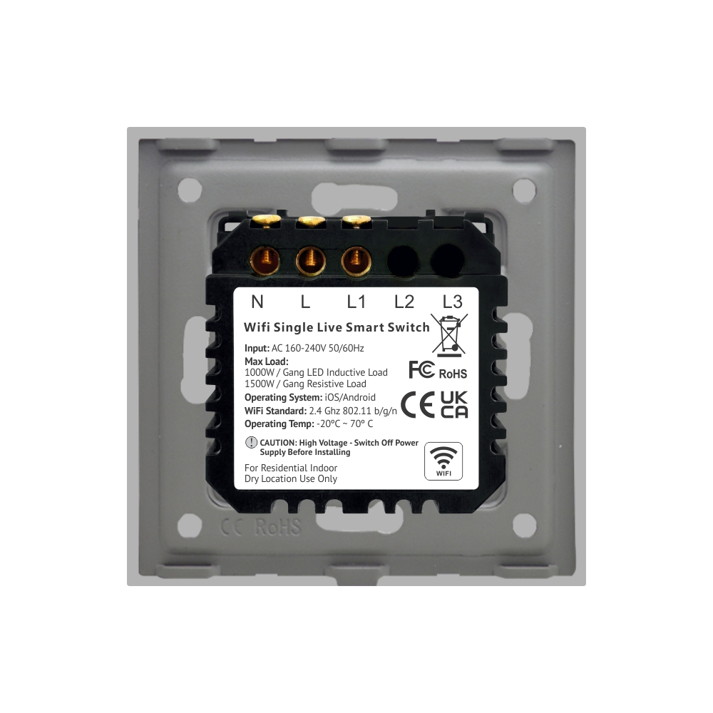 Intrerupator Simplu Wi-Fi Touch Sticla LUXION, Smart Home - imagine 15