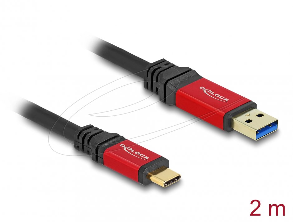 Cablu USB 3.2-A la C Delock 2m, 10Gbps