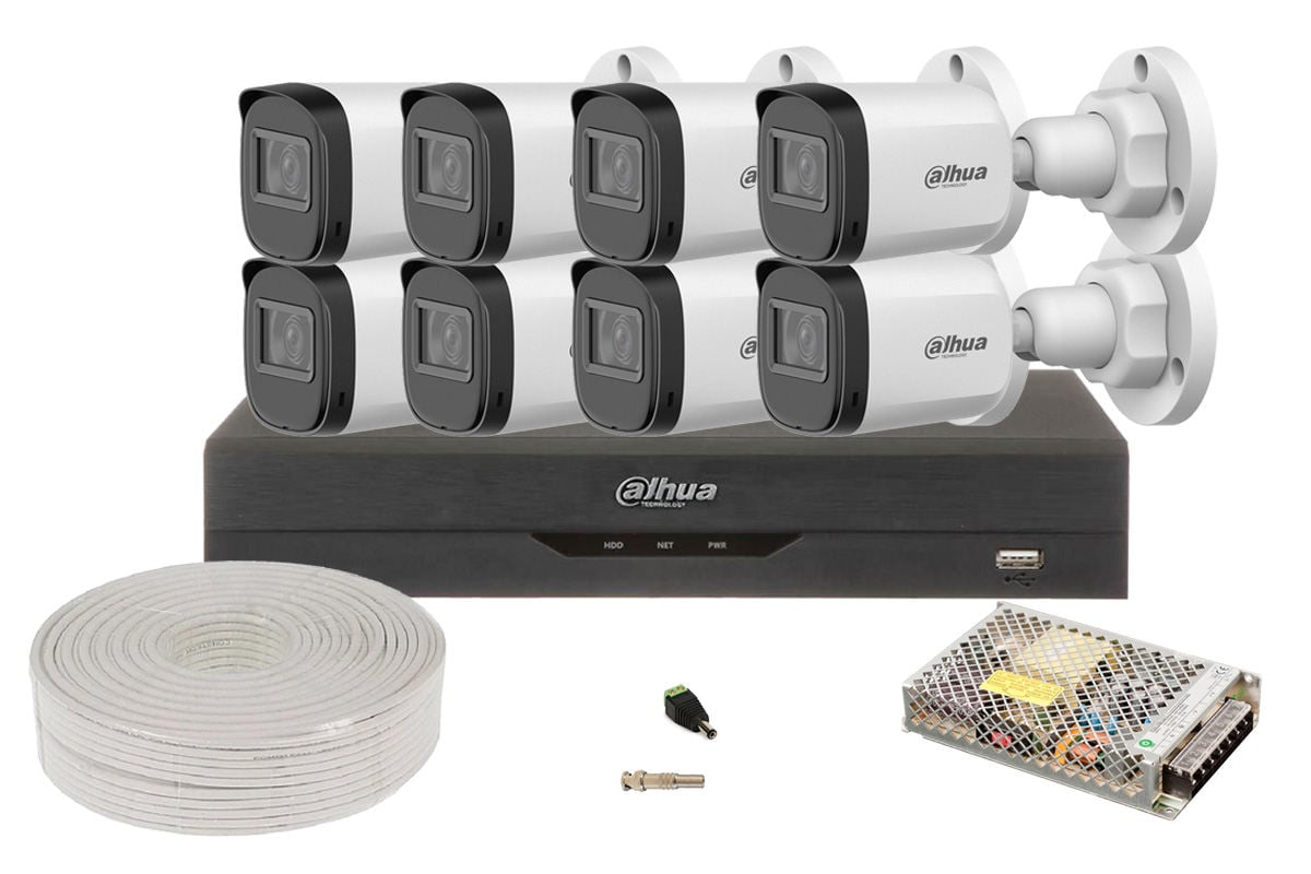 Kit Supraveghere 8 Camere Dahua Full HD AI