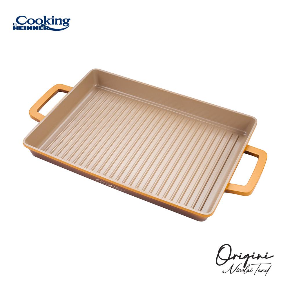 Tavă Grătar Heinner Nicolai 36x26cm Aluminiu Turnat Origini - imagine 2