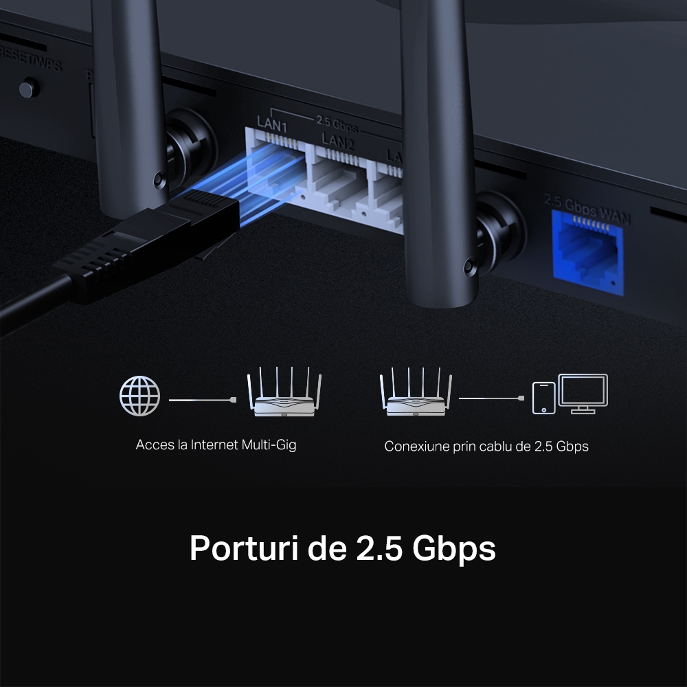 Router Wi-Fi 7 Mercusys MR47BE BE9300 Tri-Band 2.5G - imagine 6