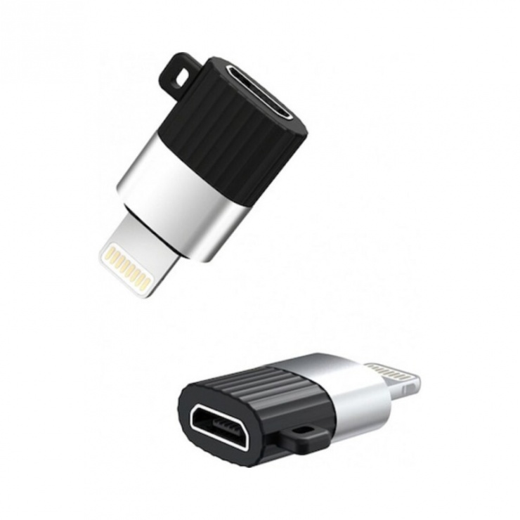 Adaptor Micro USB la Lightning XO NB149-B, pentru breloc
