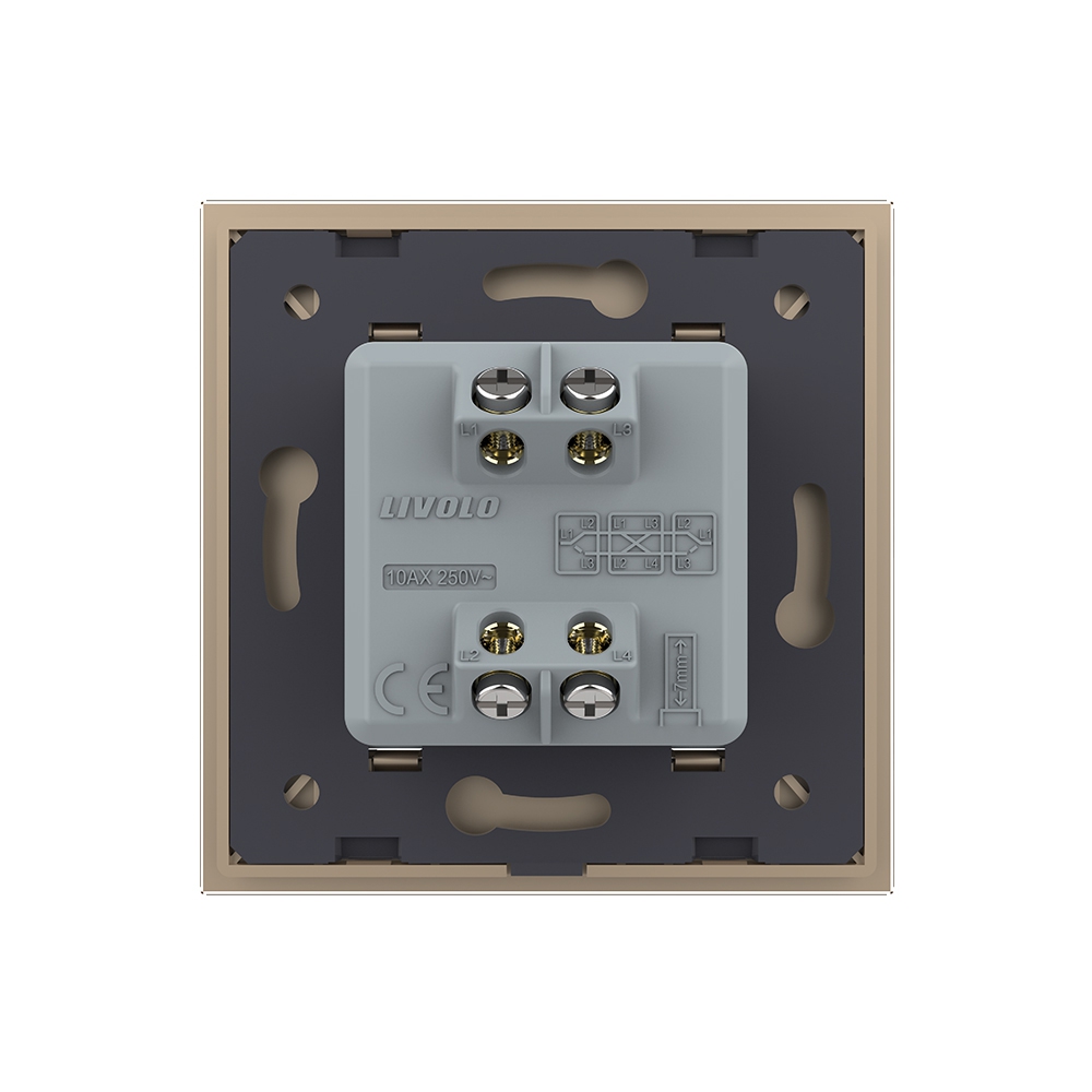 Intrerupator Livolo Sticla, 2 Module, Cap Cruce - imagine 12