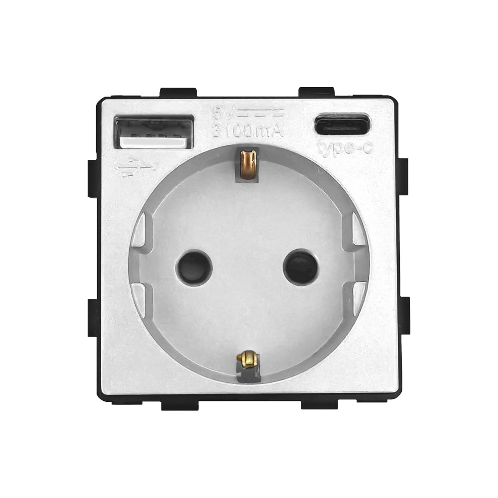 Modul Priza + USB-A + USB-C 20W LUXION - imagine 2