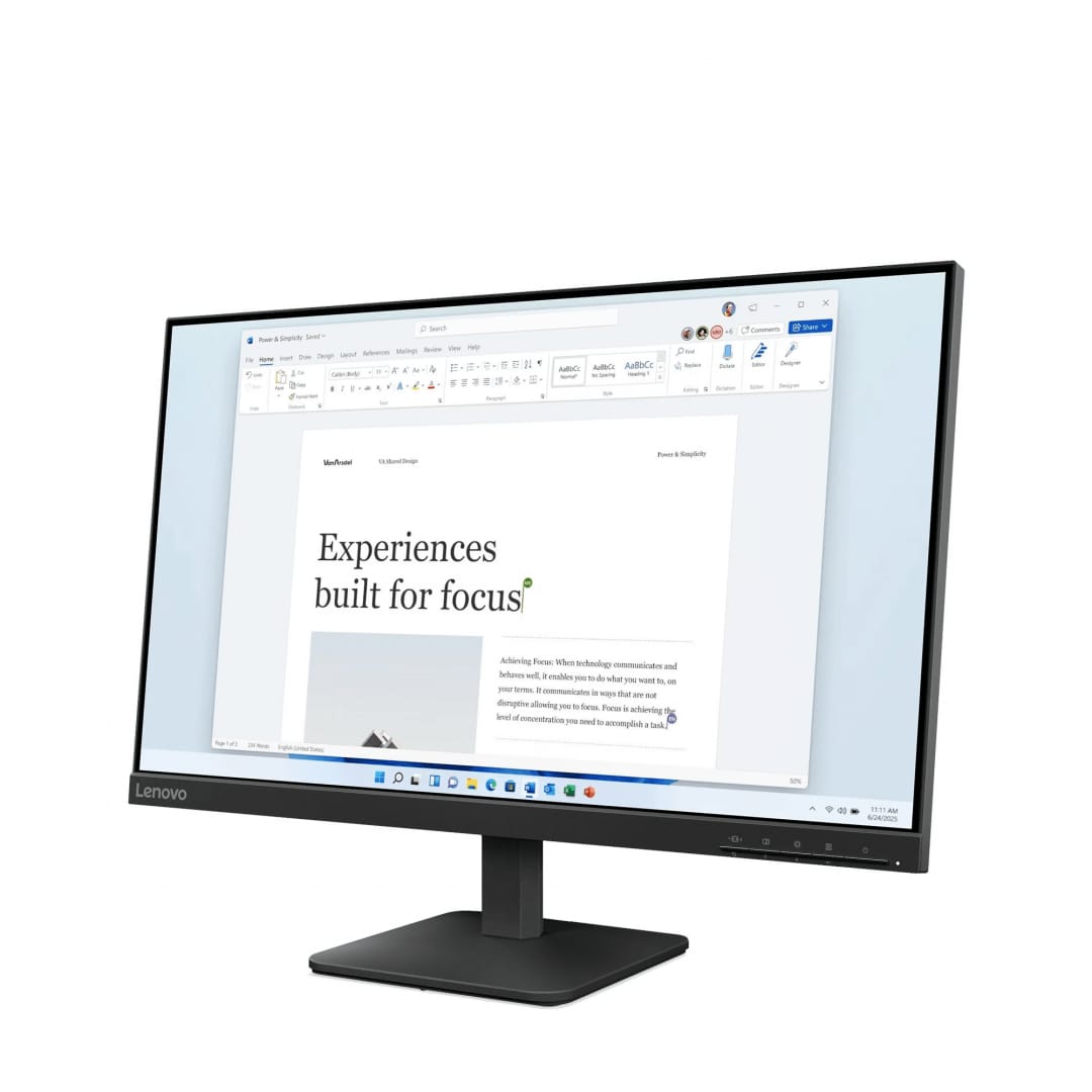 Monitor Lenovo L24-4e 23.8" Full HD 100Hz - Display IPS Premium - imagine 9