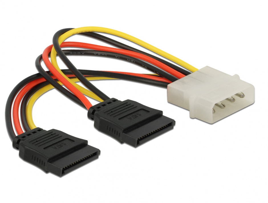 Cablu Delock Molex la 2 x SATA