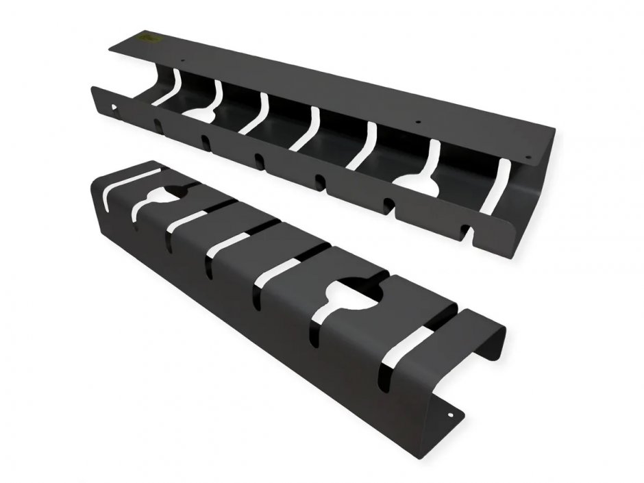 Set 2 Organizatoare Cabluri Roline, Negru