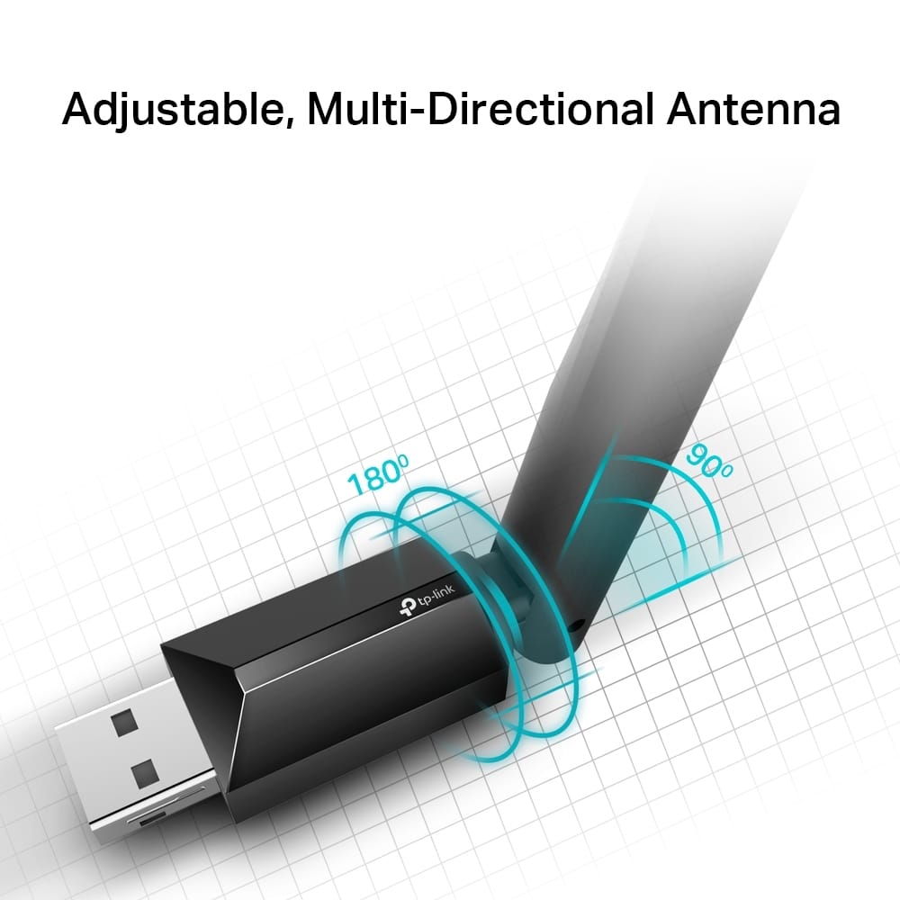 Adaptor Wireless TP-Link Archer T2U Plus AC600 cu Antenă 5dBi - imagine 7