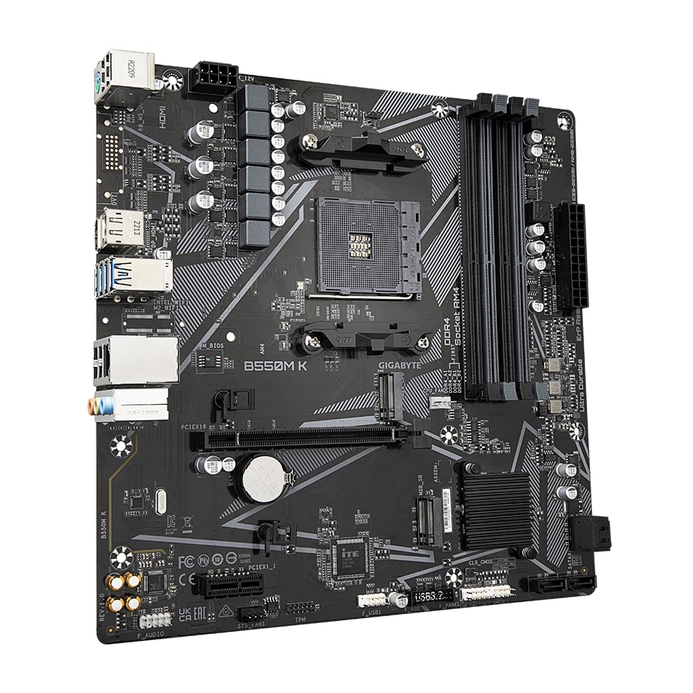 Placă de bază GIGABYTE B550M K AM4 DDR4 mATX - Performanță - imagine 7