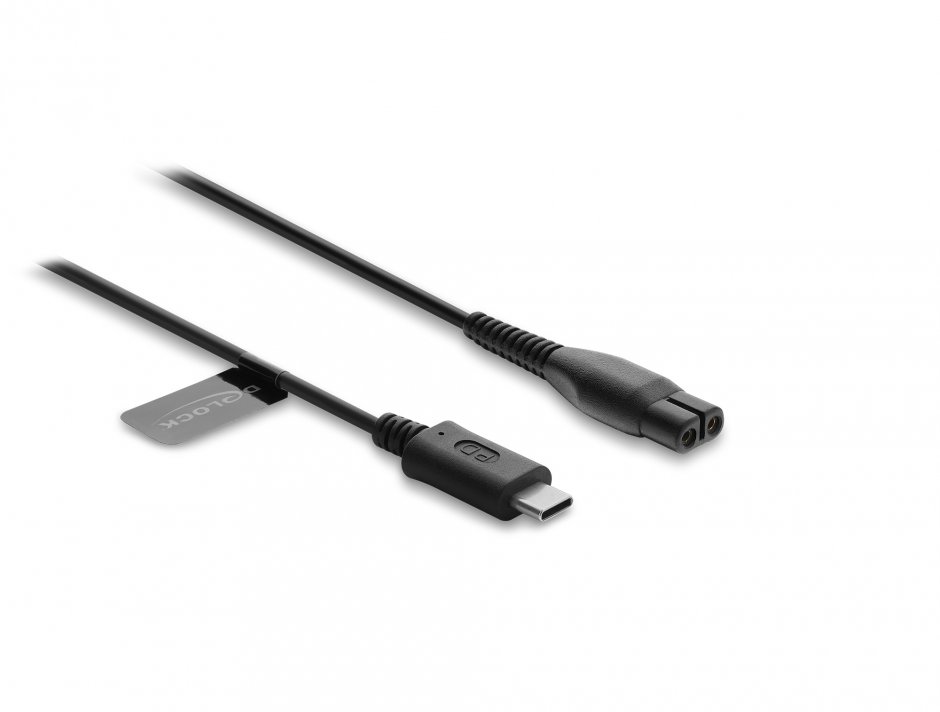 Cablu de alimentare USB type C 4.3V pentru aparate de ras electrice Philips OneBlade 360 Face + Body 1m, Delock 91792
