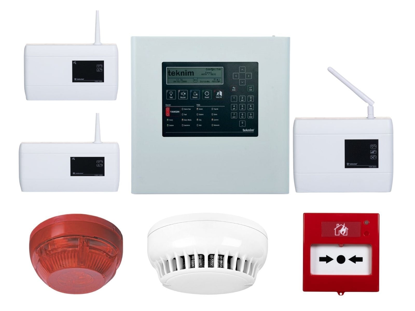 Kit Detectie Incendiu Adresabila Teknim Wireless - imagine 2