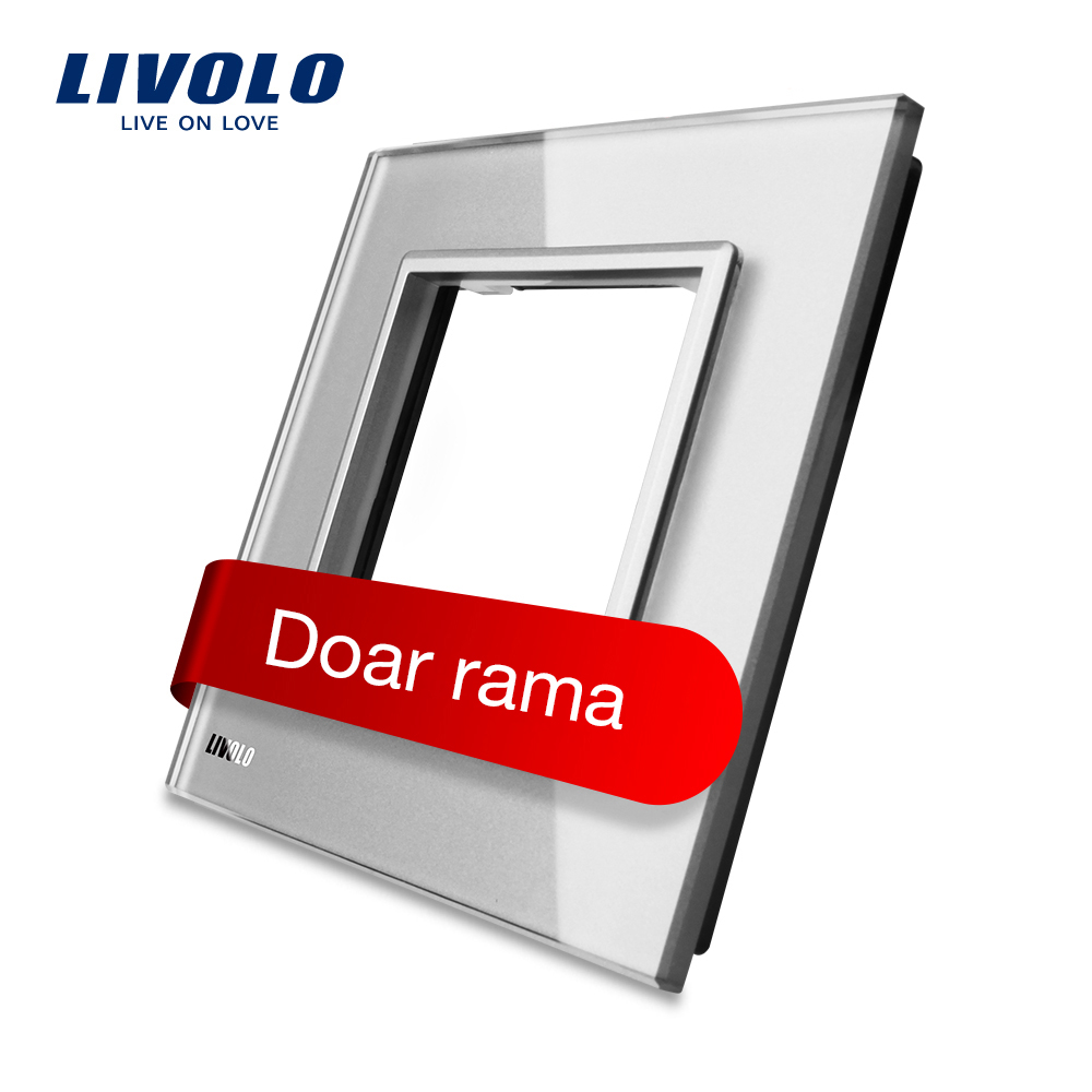 Rama Priză Simplă Livolo din Sticlă Cristal - imagine 16