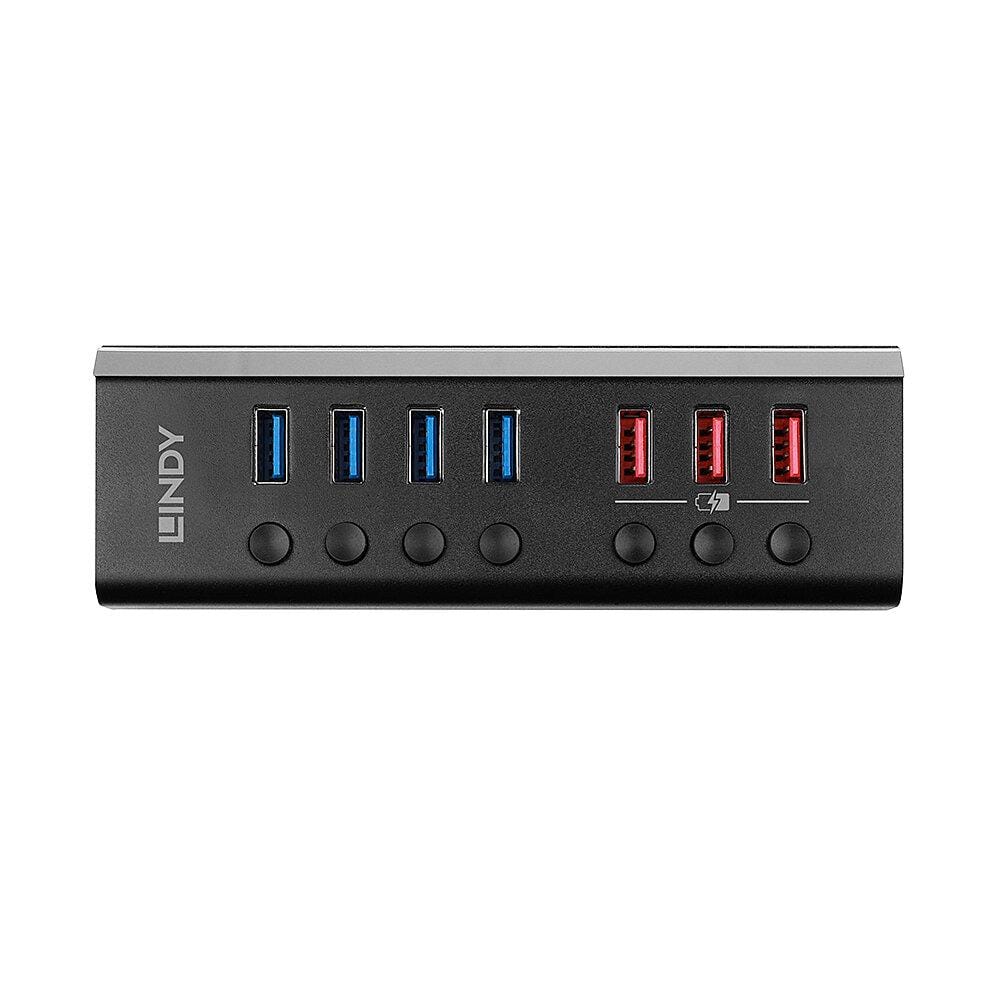 Hub USB 3.0 Lindy 7 Porturi cu QuickCharge - imagine 4