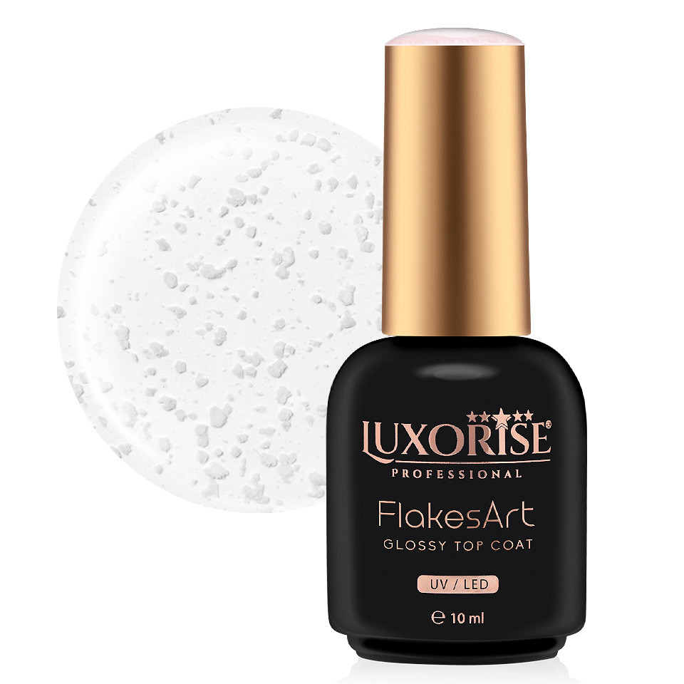 Top Coat LUXORISE FlakesArt Shine Snowy Elegance 10ml